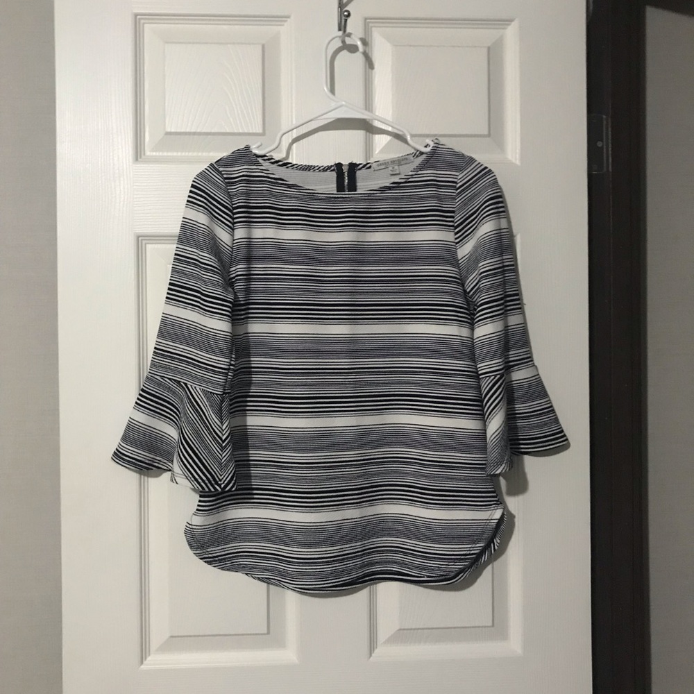 Striped Green Envelope blouse